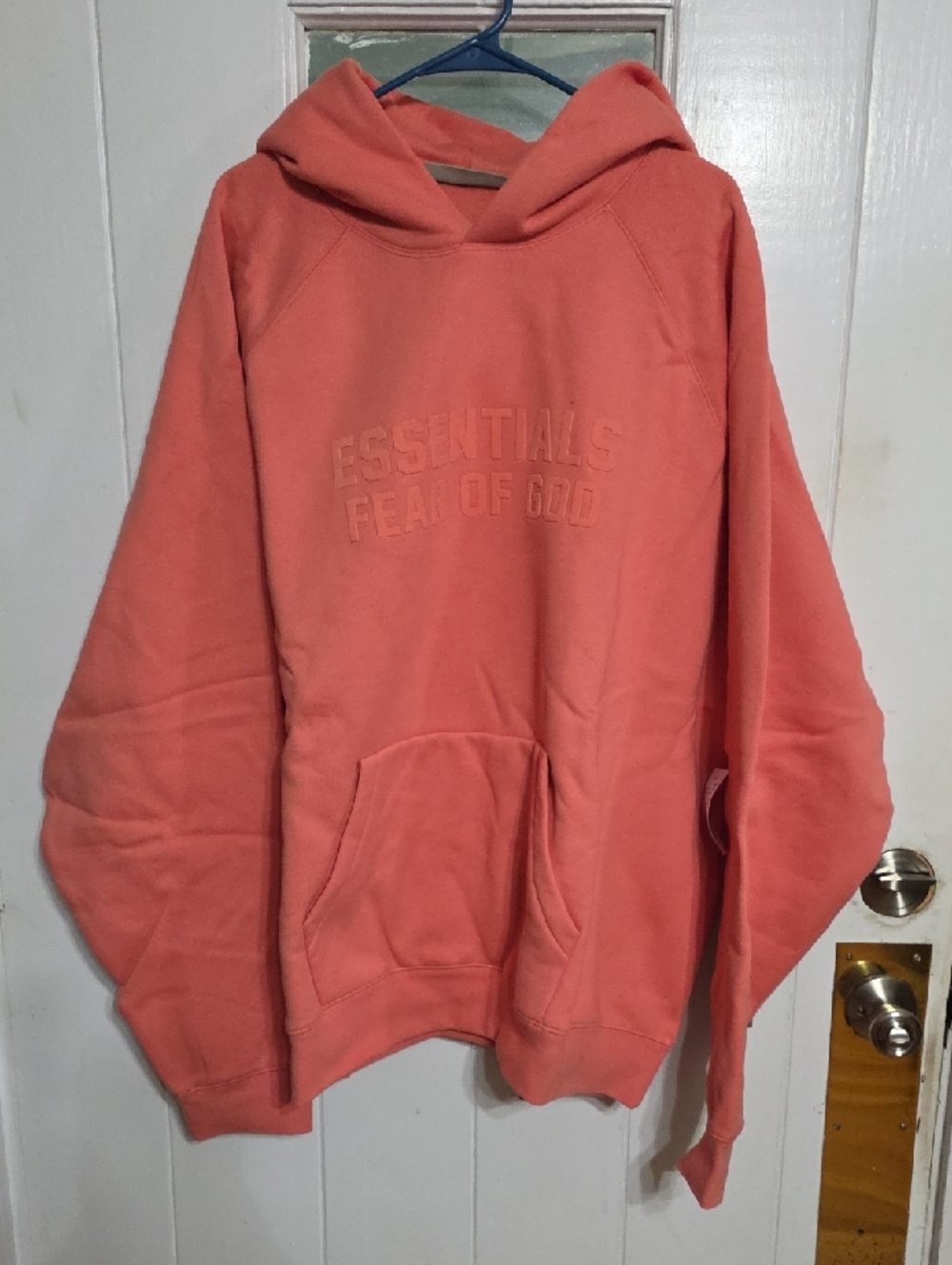 NWT Essentials Fear Of God Mens Hoodie Coral Pocket Drawstring Streetwear Sz XXL